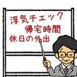浮気のチェックポイントを説明する男性　イメージ