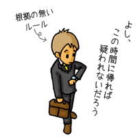 浮気チェック　帰宅時間のイメージ　男性編